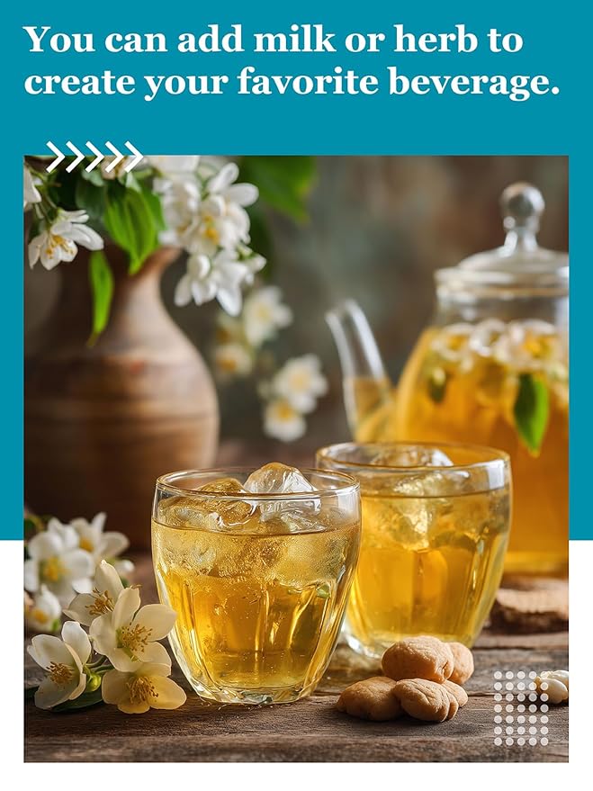 HYNTMYT Decaffeinated Jasmine Green Tea Bags, CO₂ Decaf Green Tea Scented with Jasmine Flower, Natural Floral Aroma, Fragrant, 120 Count - Bloomnest