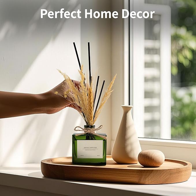 Reed Diffuser, 6.09 oz Citrus Grove Scent Diffuser with Sticks & Dried Flowers, 120 Days Long Lasting Diffusers for Home, Elegant Fragrance for Bathroom Bedroom Office Decor Air Fresh - Bloomnest