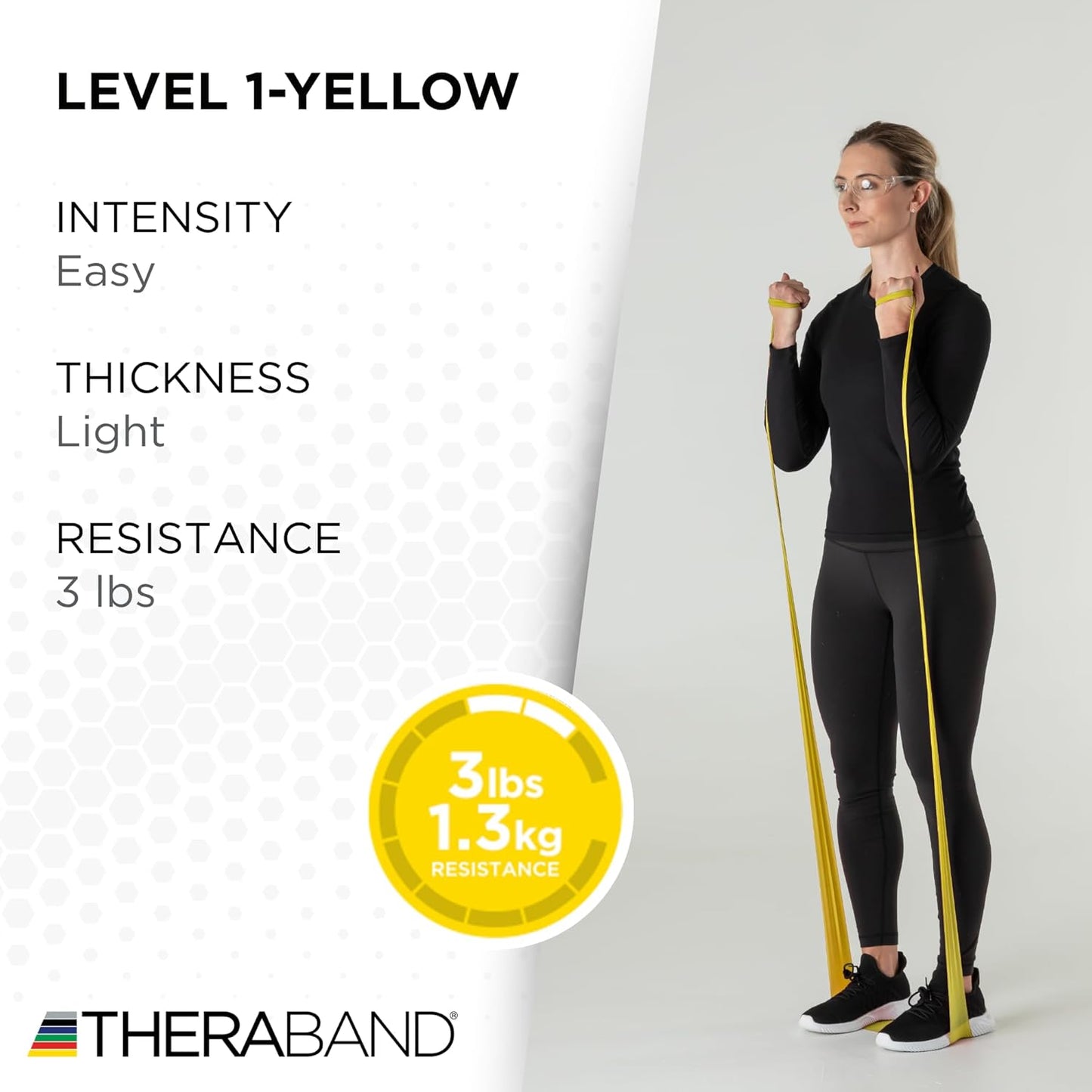 THERABAND Resistance Band 25 Yard Roll, Non-Latex Professional Elastic Stretch Bands for Upper & Lower Body Exercise Workouts, Physical Therapy, Lower Pilates, Flexibility, & Rehab, Dispenser Box