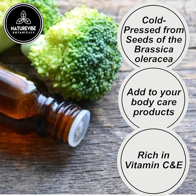 Naturevibe Botanicals Broccoli Oil 32 Ounces | 100% Pure and Natural | Great for Skin Care and Hair Care - Bloomnest