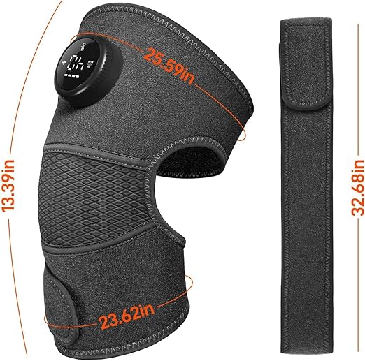 8 Modes Knee Massager with Heat-20 Intensities Cordless Knee Brace forArthritis Pain Relief, Muscle Relaxation& Joint Support -ldeal for Knee,Shoulder, Elbow - Gifts ldea - Bloomnest