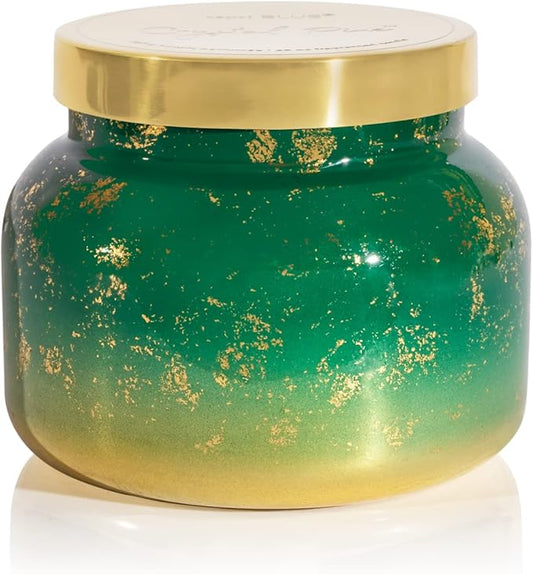 Capri Blue Glimmer Jar Candles - Luxury Holiday Scented Candles for Home - Long Lasting Soy Wax Blend - Scented Holiday & Home Decor - Crystal Pine Oversized Signature Jar (28 oz) - Bloomnest