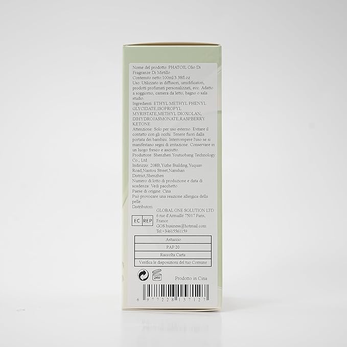 PHATOIL 3.38FL.OZ Blueberry Fragrance Oils for Aromatherapy, Essential Oils for Diffusers for Home, Perfect for Diffuser, Yoga, Skin Care, DIY Candle and Soap Making - 100ml - Bloomnest