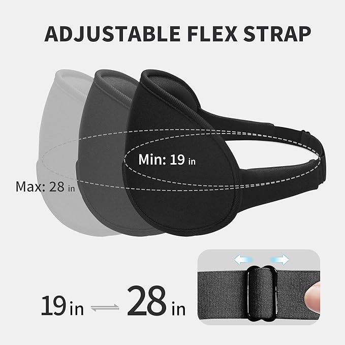 3D Sleep Mask for Men Women 2 Pack, Blackout Eye Mask for Sleeping Eye Mask for Side Sleeper, Memory Foam Adjustable&Washable, Airplane Travel Essentials Couples Yoga Meditation Office Black-Ice Silk - Bloomnest