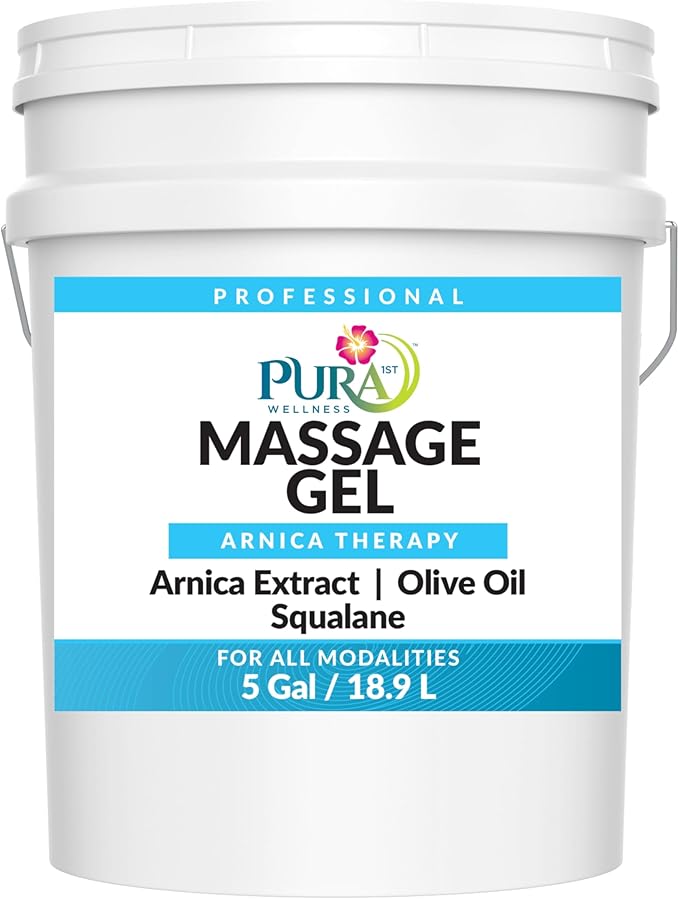 Wellness Professional Arnica Therapy 5 Gallon Massage Gel, Arnica Gel for Bruising, Olive Oil, Arnica Extract, Unscented, Hypoallergenic, Natural, Skin Moisturizing, Hydrating, Deep Tissue - Bloomnest