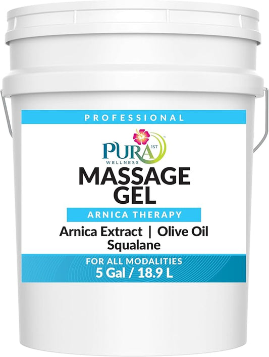 Wellness Professional Arnica Therapy 5 Gallon Massage Gel, Arnica Gel for Bruising, Olive Oil, Arnica Extract, Unscented, Hypoallergenic, Natural, Skin Moisturizing, Hydrating, Deep Tissue - Bloomnest