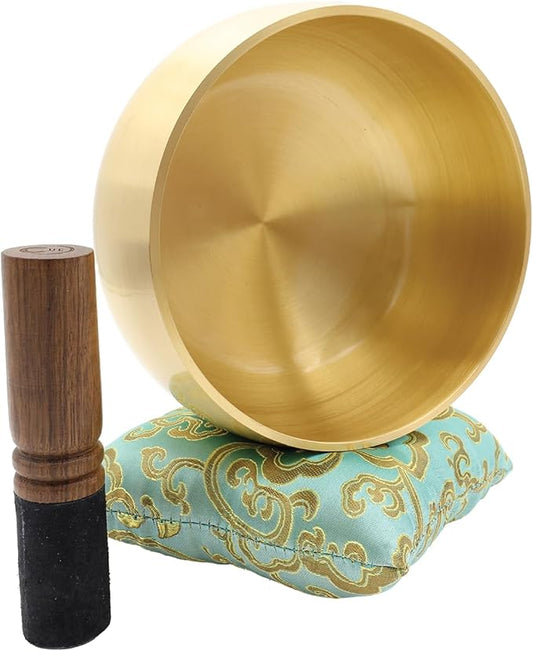 Large Tibetan Singing Bowl Set – 6 Inch Sound Bowl for Yoga, Meditation, Stress Relief, Healing & Chakra Balancing – Long Pure Resonance – Includes Mallet & Cushion – ZenGolden Bowl - Bloomnest