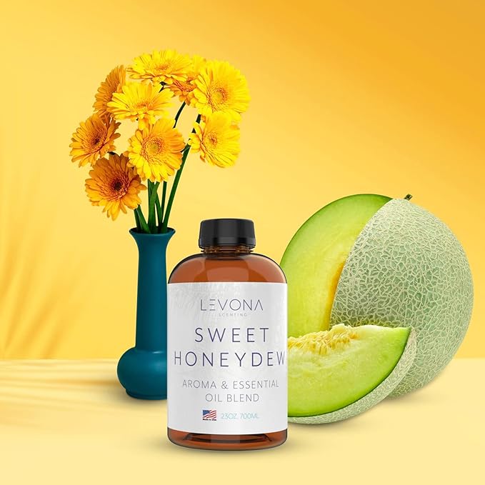 Levona Scent Oil Diffuser Essential Oils: Essential Oils Home Luxury Scents - Sweet Honeydew Essential Oil - Sweet & Fresh Notes of Nectarine and Floral Rose Essential Oil - 700 Ml Fragrance Oils - Bloomnest