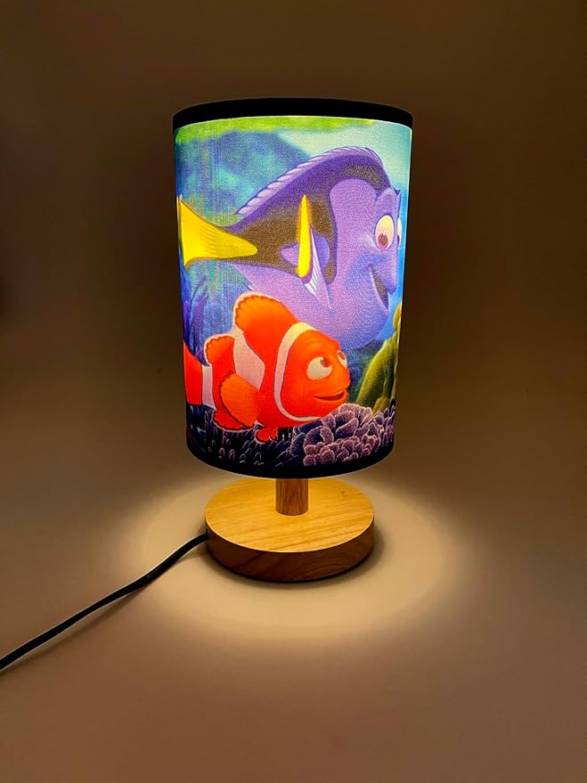 Wood Base Table Lights Dory Table Lamp with Light Bulb Bedside Night Light Great Decor or Gift Ideas, SN-001 - Bloomnest