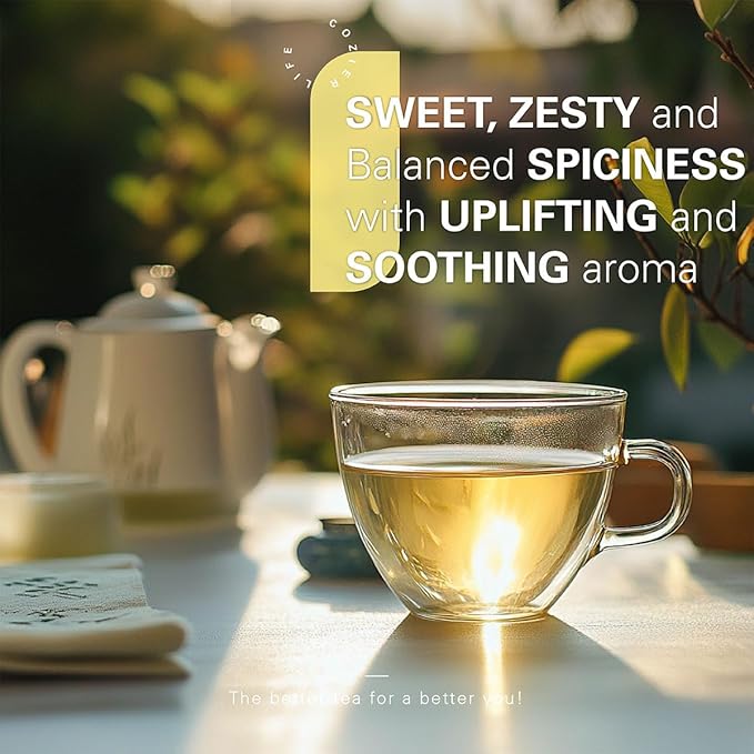 WT WEETEE Lemon & Ginger Herbal Tea, 100% Natural Ingredients, Made With Lemongrass, 100 Count Caffeine-Free Tea Bags - Bloomnest