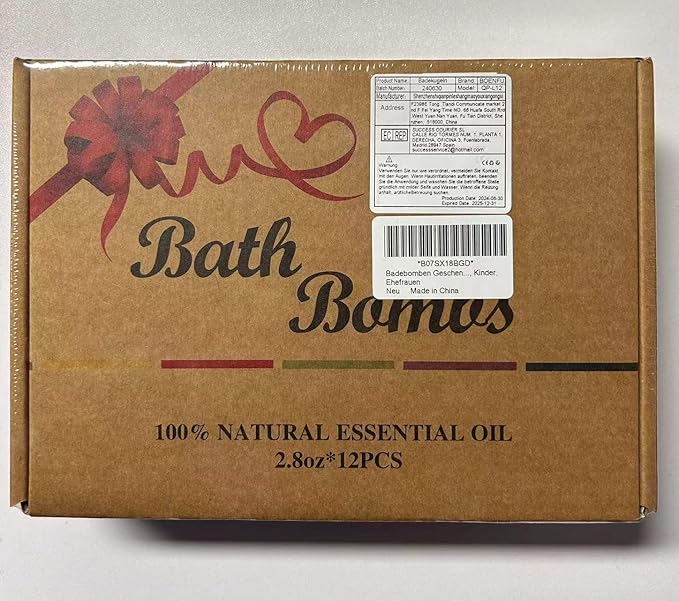 Bath Bombs Gift Set Large 12 PCS 2.8oz Organic Natural Essential Oils, Relax and Moisturize Skin, Luxury Spa Bomb Gifts for Girl, Mom, Kids, Wife, Birthday, Valentine's Day, Anniversary - Bloomnest