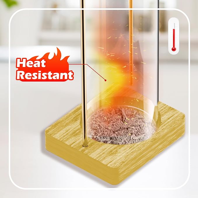 Incense Holder for Sticks, Insence-Stick Holder, Anti-Ash Flying No Mess Incense Burner, Incense Stick Holder with Glass Ash Catcher, for Yoga Spa Meditation Home Decor(1 Pack) - Bloomnest