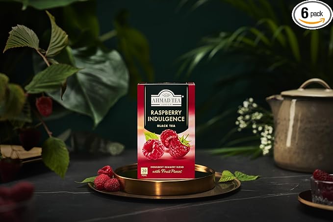 Ahmad Tea Company, Blk Rspbrry, Raspberry Indulgence, 120 Count (Pack of 6) - Bloomnest