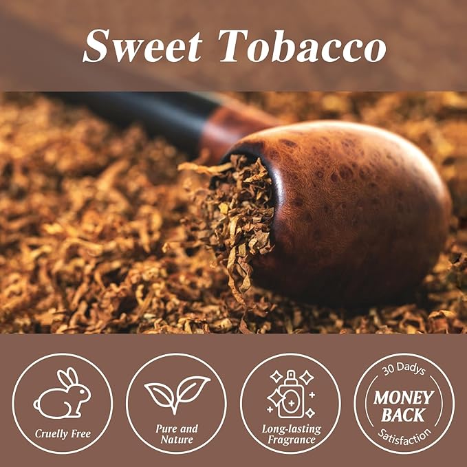 Sweet Tobacco Fragrance Oil 3.38FL.OZ - Aromatherapy Essential Oils for Diffusers for Home, Sweet Tobacco Scented Oils for Massage, Soap Candle Making Scents - 100ML - Bloomnest