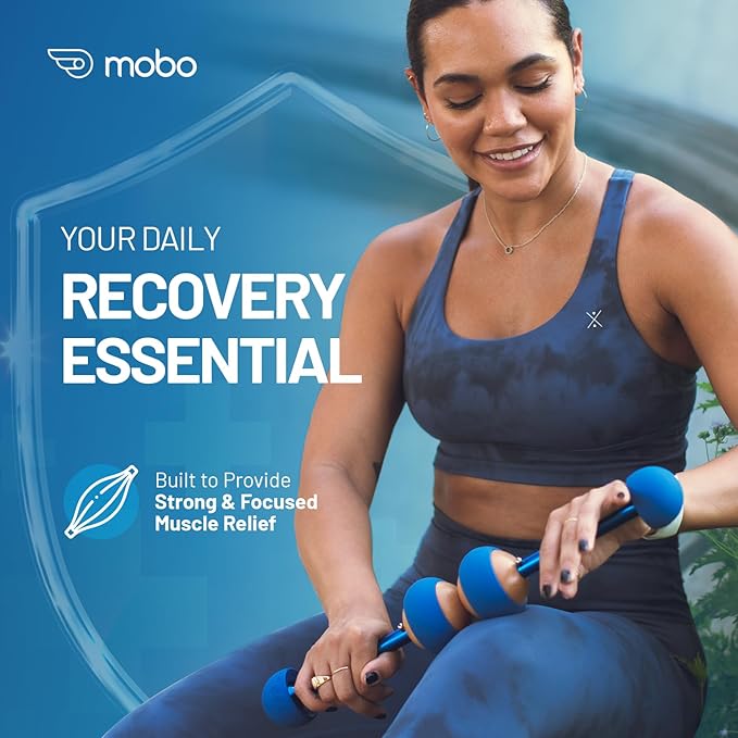 MOBO 7-in-1 Muscle Roller Stick – Full-Body Massage Roller for Myofascial Release, Trigger Point Therapy, Muscle Recovery, Deep Tissue Leg & Back Pain Relief, Physical Therapy, Gym & Travel Use - Bloomnest