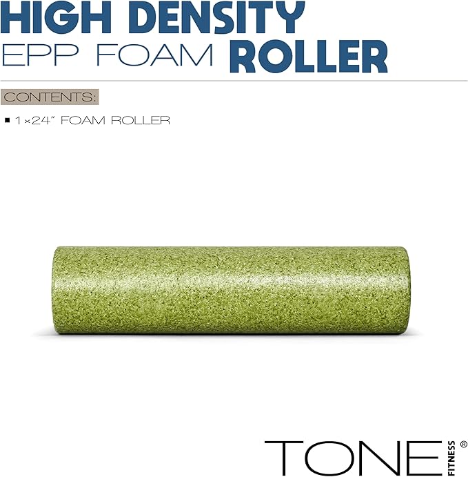 Tone Fitness High Density EPP Foam Exercise Foam Roller for Yoga, Pilates, Stretching, Massage, and Recovery | Multiple Sizes and Colors - Bloomnest