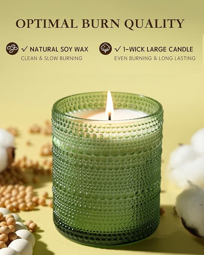 Balsam Cedar Scented Candles for Christmas Decor, Soy Scented Candle for Home Large Jar Candle, Aromatherapy Candle Over 60 Hours Christmas Candles Ideal Holiday Gift - Bloomnest