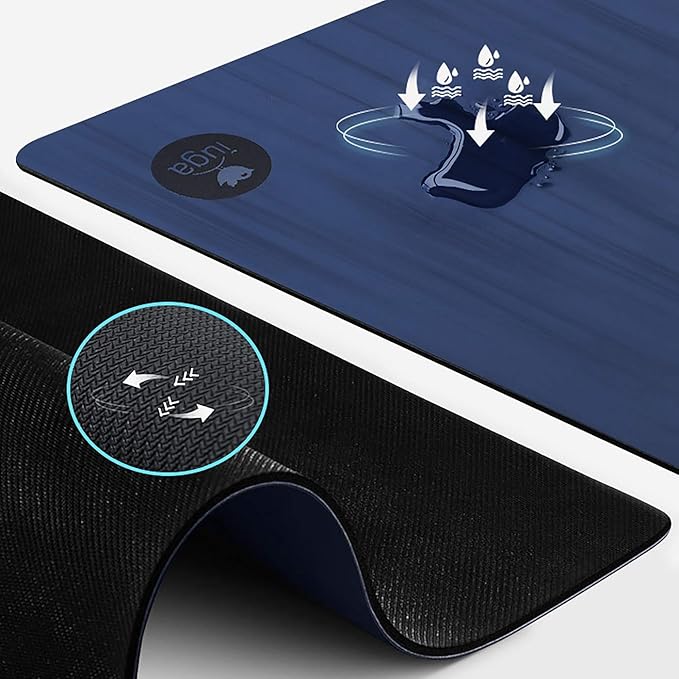 IUGA Pro Yoga Mat Non Slip Pilates Mat Anti-tear Eco Friendly Hot Yoga Mat with SGS Certified Material Free Carrying Strap Included