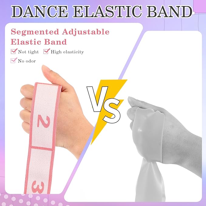 Stretch Strap for Kids Elastic Gymnastics Stretching Ballet Dance Band with 8 Loops Adjustable Exercise Training Resistance Strap for Children Stuff Pilates Latin Yoga Equipment - Bloomnest
