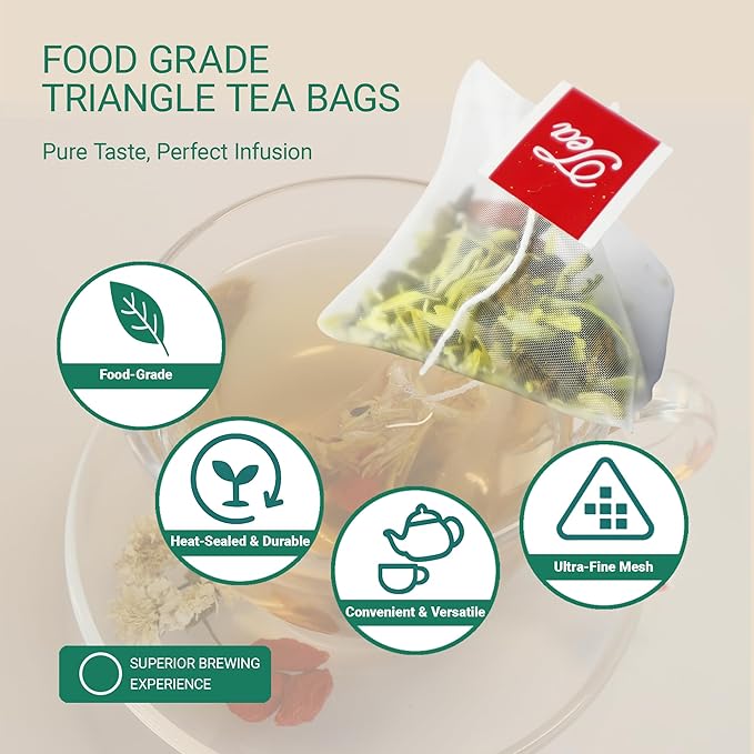 ADMIRINGAZELAND Goji Berry Chrysanthemum Tea Bags, 30 Count - Pyramid Teabags, 6 Ingredients - Dandelion Root, Wolfberry, Cassia Seed, Honeysuckle, Burdock - Chinese Herbal for Office & Home, 5.3 oz - Bloomnest