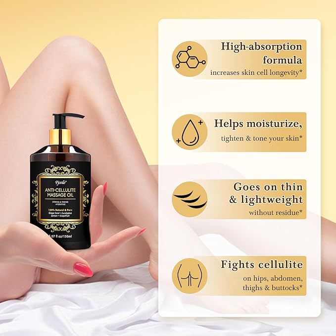 3 Pack Massage Oil for Massage Therapy, Lavender Oil for Relaxation, Sore Muscle Arnica Oil & Cellulite Massage Oil, with Massage Roller Ball & Thumb Saver Massage Tool, Massage Kit for Him Her - Bloomnest