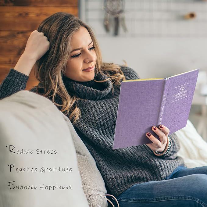 The Gratitude Journal, manifestation journal, Daily Journal with Prompts for Affirmation, Happiness, Mindfulness, Positivity, Wellness, Undated Journal for Women & Men(8.5 * 5.5 inches) - Bloomnest