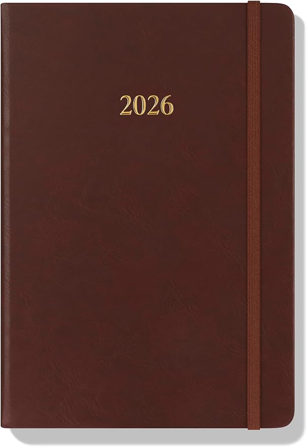 Wykeham's Executive 2026 Daily Journal Planner – US Public Holidays & Format – Customization Available (Conker, 8.5"×5.5") - Bloomnest