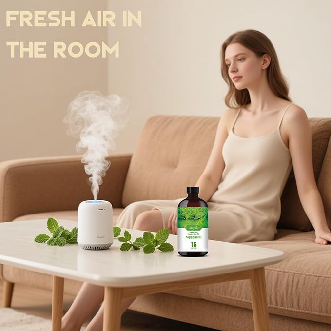 Peppermint Essential Oil-Peppermint Fragrance Oil 16.33oz (490ml)-100% Pure Natural Scent for Diffusers, Candles, Soap Making & Aromatherapy-Relaxing Home & Gift Essential Oil for Bath, Massage - Bloomnest