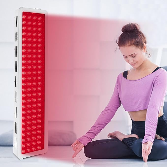 1000W Professional Red Light Therapy Panel with 660nm & 850nm, Near Infrared Dual-Chip Wavelength for Deep Tissue Pain Relief, Beautiful Skin, LED, 8.26" L * 2.55" W * 35.82" H LUNUMAOS