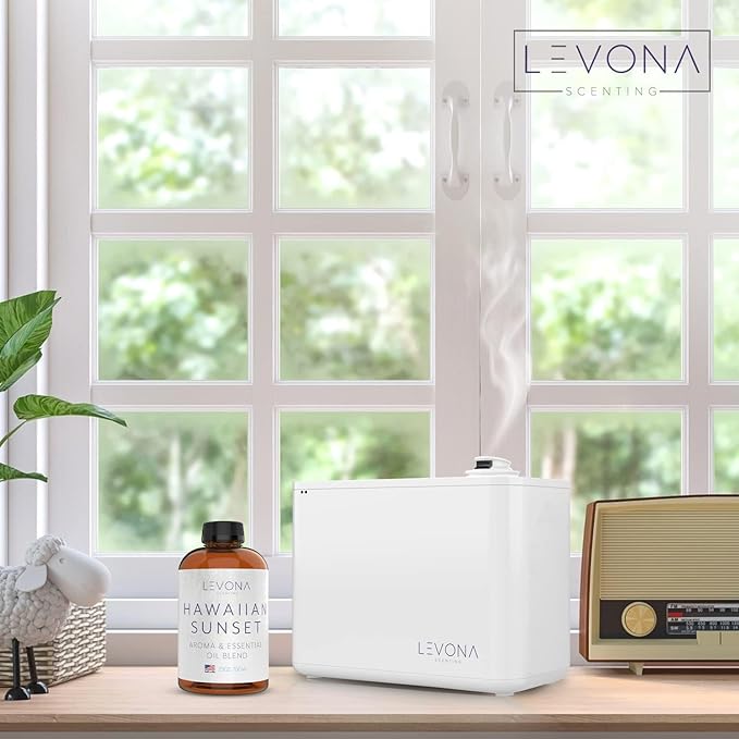 Levona Scent Essential Oil - Fresh Aroma for Home, Office, Hotel & Spa, Perfect in Humidifiers and Diffusers, Luxury Fragrance, with Mandarin Citrus & Grape Notes - 700ml/ 23 fl oz, Hawaiian Sunset - Bloomnest