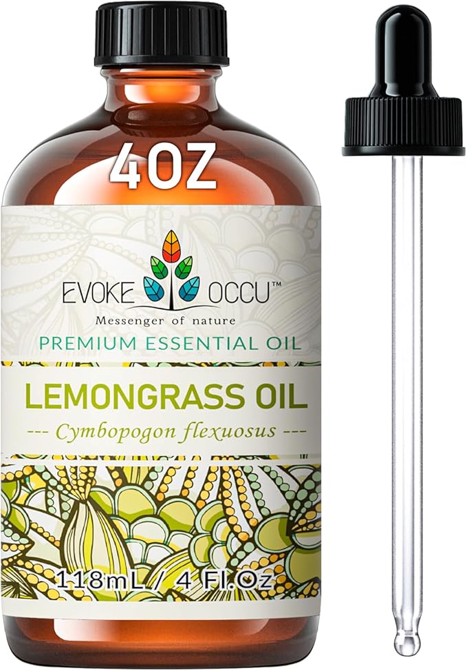EVOKE OCCU Lemongrass Essential Oil for Diffuser Candle Spray Soap Making - 4 FL Oz - Bloomnest