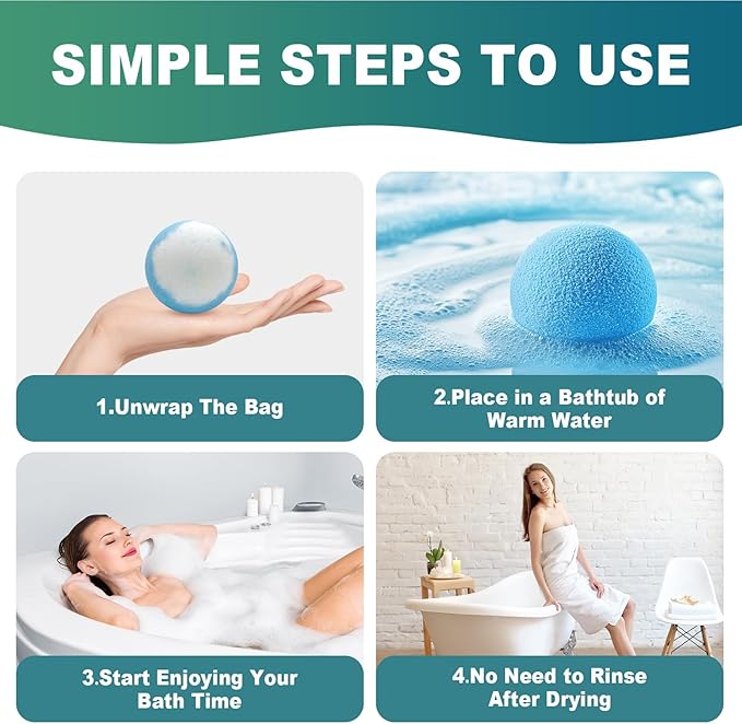 Bath Bombs for Women Mom Her Set, Christmas Stocking Stuffers for Teen Gifts - 12Pack Handmade Natural & Organic, Spa Relaxing Birthday Gifts for Men, Aromatherapy Bubble Bath, White Elephant Gifts - Bloomnest