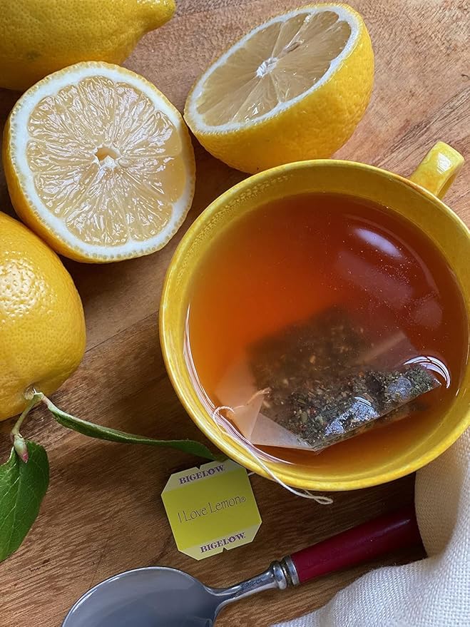 Bigelow Tea I Love Lemon with Vitamin C Herbal Tea, Caffeine Free Tea with Lemon, 20 Count Box (Pack of 6), 120 Total Tea Bags - Bloomnest
