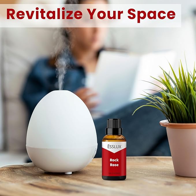 Rock Rose Fragrance Oil, ESSLUX Aromatherapy Essential Floral Scented Oils for Home for Diffuser, Massage, Soap, Candle Making Scents, Perfume, Humidifier, 30 ml - Bloomnest