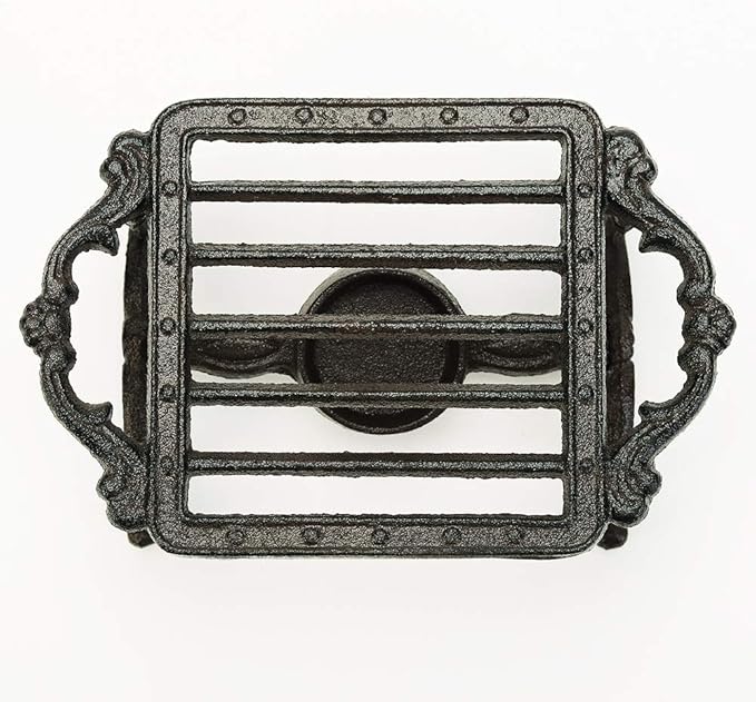 Sungmor Heavy Duty Cast Iron Teapot Dish Warmer Stable Holder for Tealight Stand | Tealight Warmer Decorative Stove for Villa Yard Balcony-Square - Bloomnest