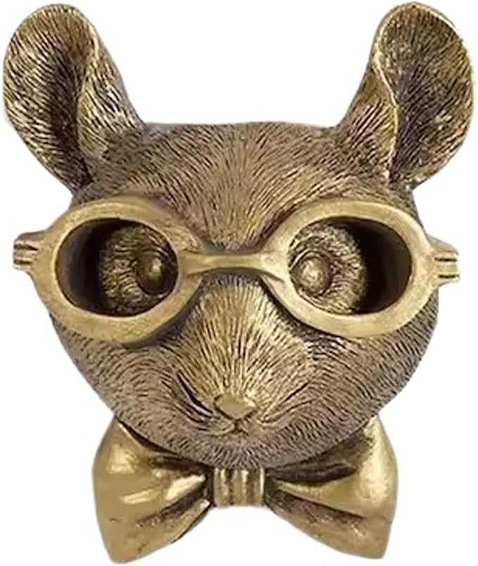 UITWMKTG Gold Animal Head Wall Decor Wall Sculpture Home Decor Statue for Living Room Office Bedroom Modern Decor for Men Women Rat - Bloomnest