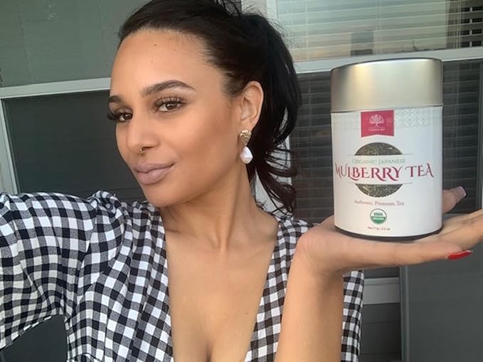 Mulberry Loose Leaf Herbal Tea - 100% USDA Certified Organic | Authentic Japanese Premium Tea | SuperFood | Caffeine Free | Great Nighttime Tea | Vitamins & Minerals | Vegan Friendly | Recyclable Tin - Bloomnest