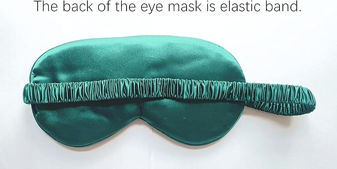 Silk Eye Mask for Sleeping - Satin Eye Cover with Silk Storage Bag Green - Bloomnest
