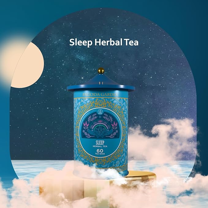 Life Plus Style Gourmet Pagoda Garden Sleep Organic Herbal Tea Caffeine Free Peppermint Tea Chamomile Fennel Tulsi Hot or Iced Floral Blend Natural Delicious moonbrew Sleep Digestive 60 Tea Bags - Bloomnest