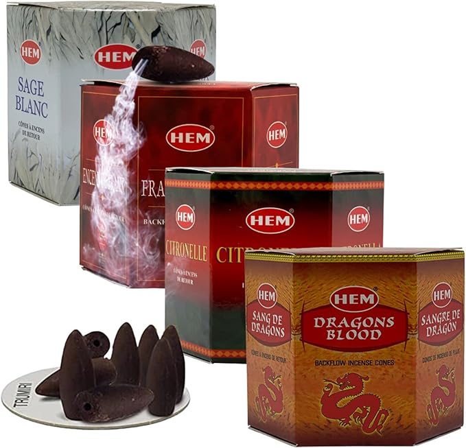 Variety Backflow Incense Cones for Waterfall and Mat Bundle Inciensos Aromaticos|Incienso|Inciense|Insienso TRUMIRI