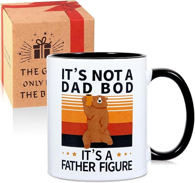 Luka Tech Father Day Gifts,'It's Not a Dad BOD,It's a Father Figure'Fathers Day Mug/Dad Mug.Gifts for Men/Him,Father's Day Gifts from Daughter/Son.Birthday - Bloomnest