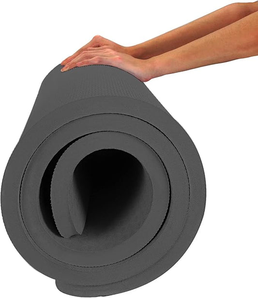 Hatha Yoga 4/5 inch TPE Yoga Mat Fitness & Exercise Mats Large Size 72"L x 32"W Non-Slip Anti-Tear For Women Men - Bloomnest