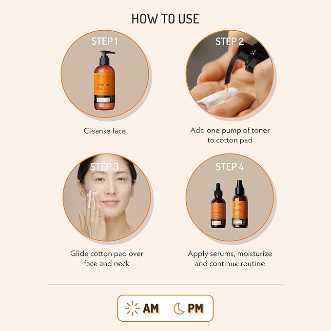 Eve Hansen Vitamin C Toner for face | 8 oz Hydrating Facial Toner Pore Minimizer with Anti Aging Aloe, Citric Acid & Tea Tree | Skin & Face Toner for All Skin Types & Even, Clear Skin - Bloomnest