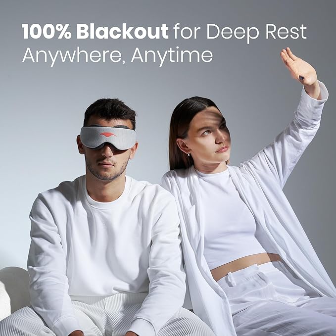 Manta Sleep Cooltherapy Bundle - Sleep Mask + Cool Eye Cups - 100% Total Blackout Mask Paired With Cooling Therapy Cups for Deep Rest, Migraines, Puffy Eyes & Sinus Relief - Bloomnest