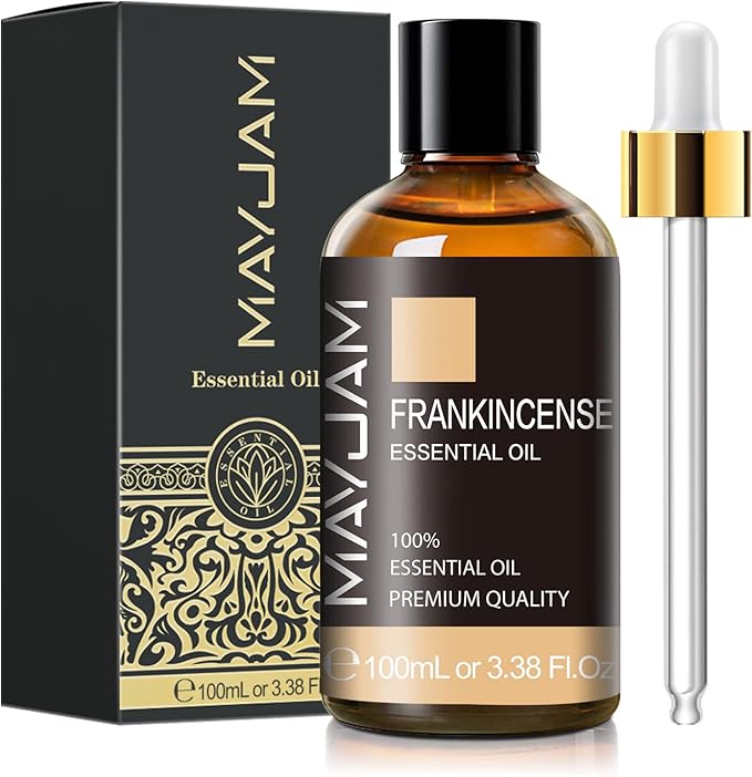 Frankincense Essential Oil 100ml, MAYJAM Premium Essential Oils for Aromatherapy, Diffuser, Soap Making, Candle Making, Large Bottle Frankincense Oil with Gift Box(3.38fl.oz) - Bloomnest