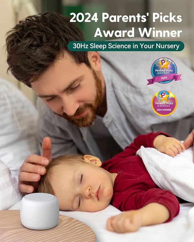 Babelio White Noise Sound Machine for Adults Kids Baby, Mini, 15 Non-looping Sounds, Timer, Memory Function, Easy to Pocket and Travel White - Bloomnest