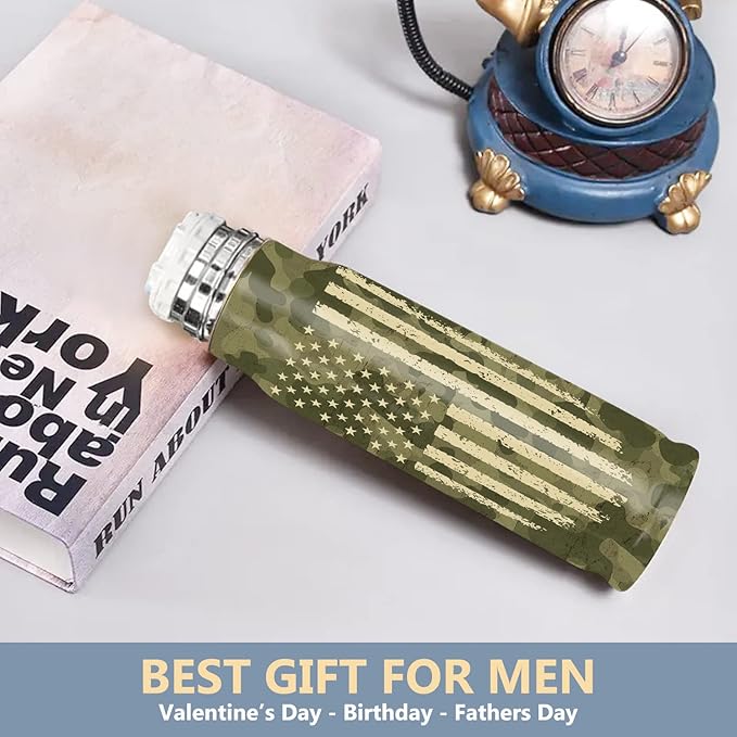 Camouflage 17oz Stainless Steel Bullet Tumbler - Christmas Gifts for Husband from Wife, Birthday Gifts for Men - Bloomnest