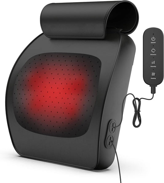 Back Massager with Heat,Shiatsu Neck Back Massager Pillow,Deep Tissue Kneading Back Massage,Massage Pillow for Shoulders,Legs,Foot,Body Muscle Relief,Neck Massager for Women/Men/Dad/Mom