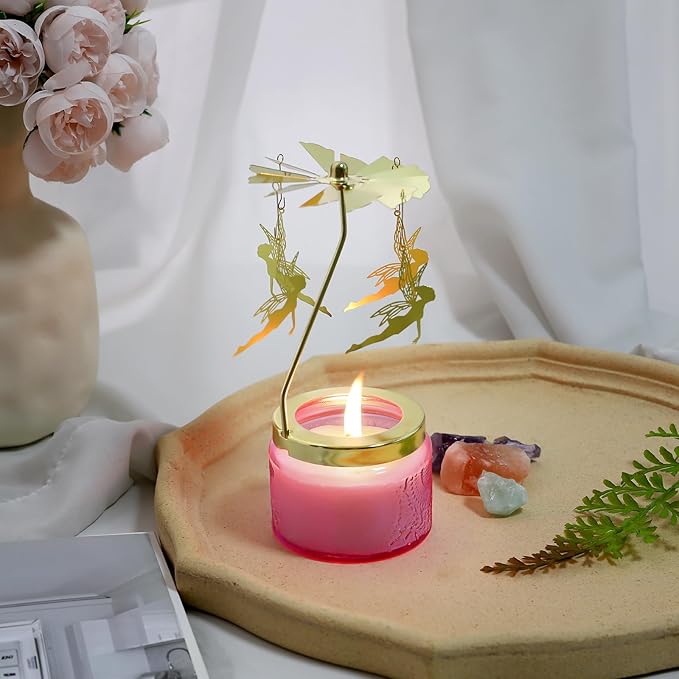 Rotatable Candle, Birthday Gifts for Women, Vanilla Cream Scented Candles Anniversary Christmas Thanksgiving, Unique Butterfly Gifts Best Girl, Friends,Mom, Pink - Bloomnest