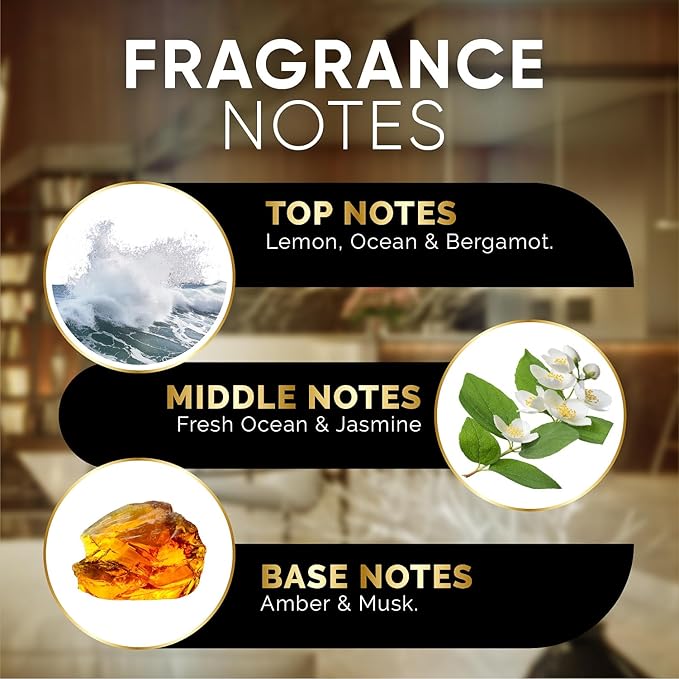 Luxury Hotel Fragrances - Hotel Fragrance Oil - Diffuser Oil Blends for Aromatherapy (Ocean Bungalow) 4.05 Fl Oz (120ml) - Bloomnest